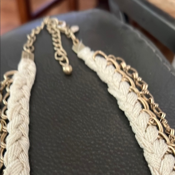 Chico's Gold and Cream Statement Necklace - Picture 3 of 7